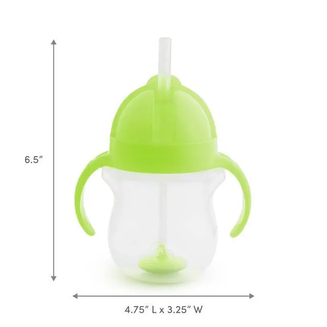 Alt view image 6 of 6 - Sippy Cup for Toddlers, Weighted Straw | Spill Proof | Transition Handles | 6+ Months | 2 Pack