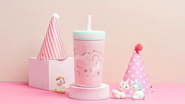 Alt view image 7 of 7 - Fanciful Unicorn Kelso 12oz Leak-Proof Toddler Straw Cup