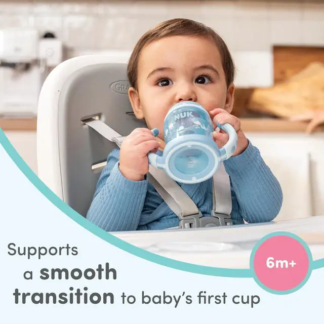 Alt view image 2 of 7 - First Choice Learner Cup 2.0, 5 oz. Sippy Cup with Handles, Spill Proof, Leak Proof Soft Straw Cup, 2-pack