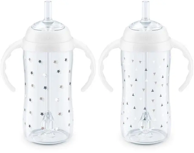 Main image of Learner Straw Cup, 10oz, 2-Pack - Toddler Sippy Cup with Soft Straw for Easy Drinking, Suitable for Ages 8 Months and Up, Timeless Collection