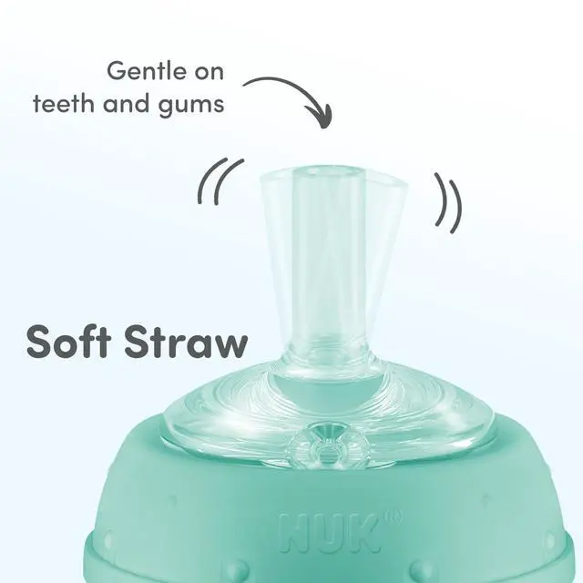 Alt view image 3 of 7 - Learner Straw Cup, 10oz, 2-Pack - Toddler Sippy Cup with Soft Straw for Easy Drinking, Suitable for Ages 8 Months and Up, Timeless Collection
