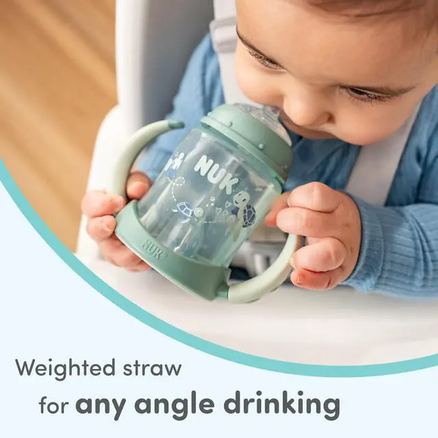 Alt view image 5 of 7 - Learner Straw Cup, 10oz, 2-Pack - Toddler Sippy Cup with Soft Straw for Easy Drinking, Suitable for Ages 8 Months and Up, Timeless Collection