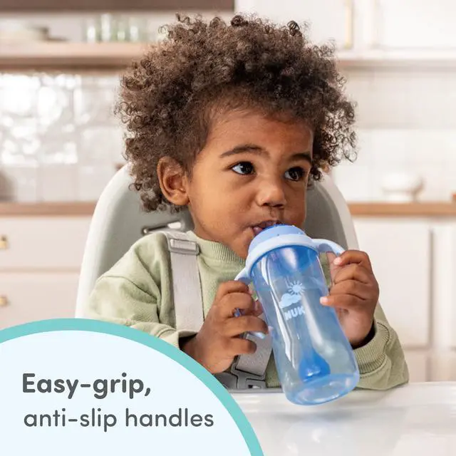 Alt view image 4 of 7 - Learner Straw Cup, 10oz, 2-Pack - Toddler Sippy Cup with Soft Straw for Easy Drinking, Suitable for Ages 8 Months and Up, Timeless Collection