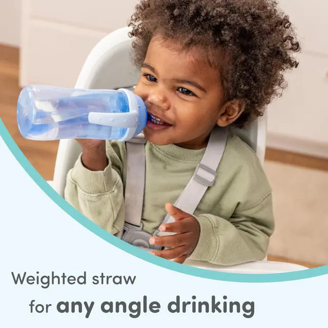 Alt view image 6 of 7 - Learner Straw Cup, 10oz, 2-Pack - Toddler Sippy Cup with Soft Straw for Easy Drinking, Suitable for Ages 8 Months and Up, Timeless Collection