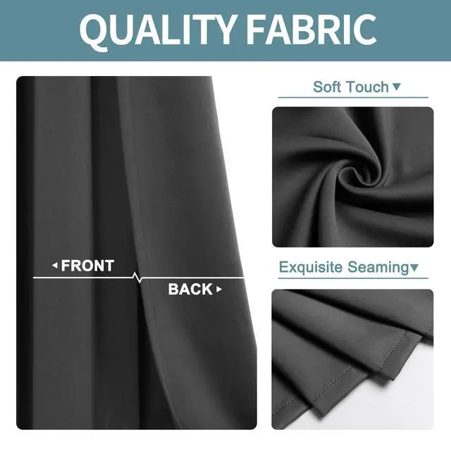 Alt view image 5 of 7 - Blackout Curtains Door Curtain for Doorway Privacy Closet Drapes