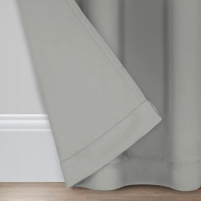 Alt view image 3 of 5 - Darrell Blackout Rod Pocket Curtain, 37x84, Grey