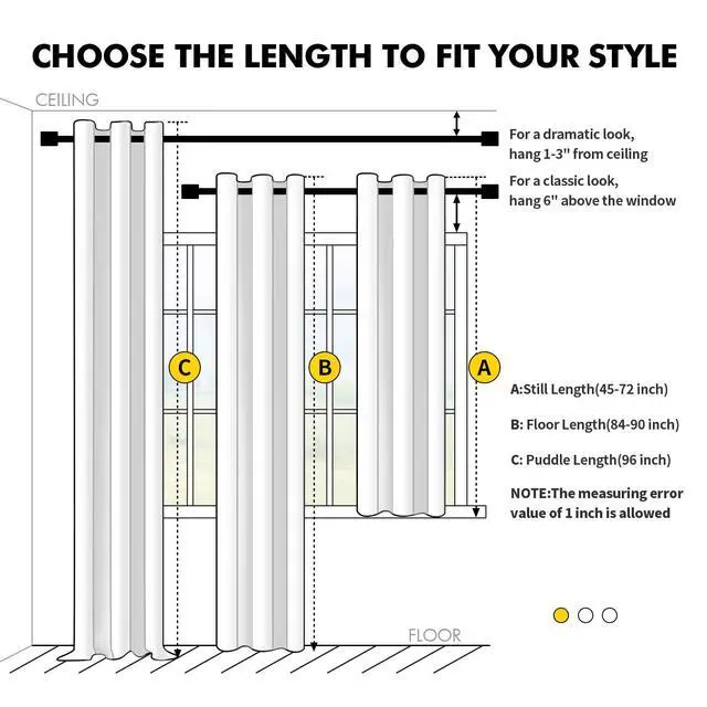 Alt view image 7 of 7 - Blackout Curtains for Bedroom 2 Panels 40 x 63 Inch Long Black