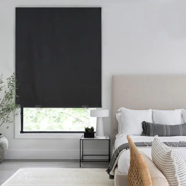 Alt view image 6 of 7 - 100% Blackout Roller Shades, 36"x72", Black