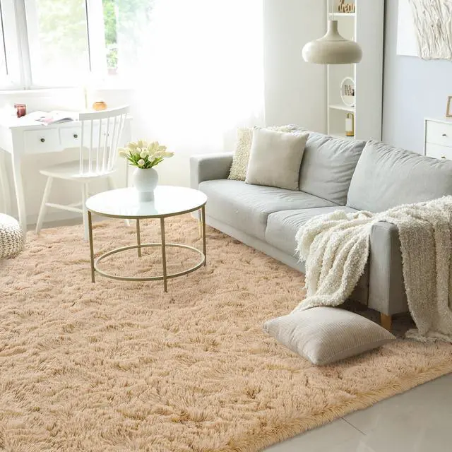 Alt view image 2 of 6 - Soft Area Rugs 3x5 for Living Room Bedroom, Washable, Light Tan