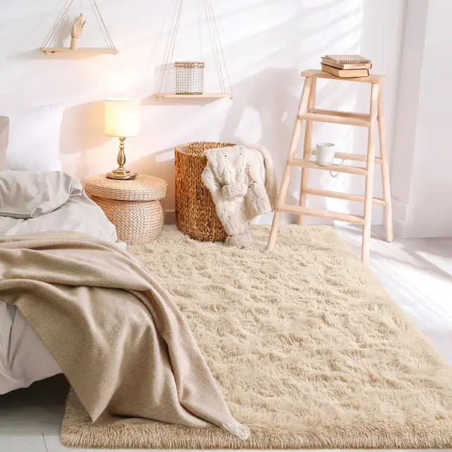 Alt view image 5 of 6 - Soft Area Rugs 3x5 for Living Room Bedroom, Washable, Light Tan