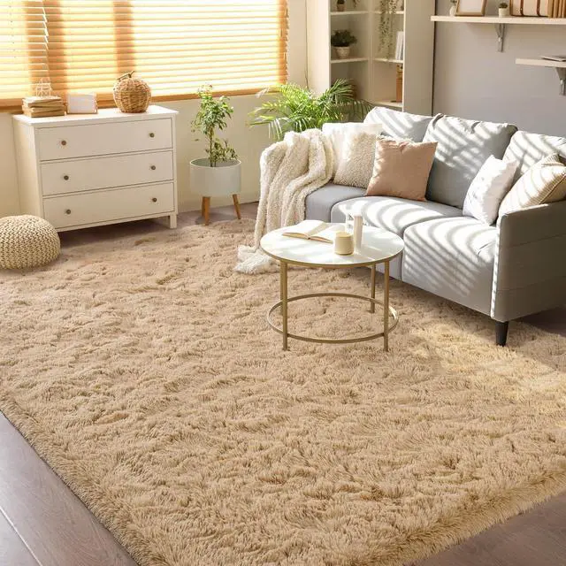 Alt view image 3 of 6 - Soft Area Rugs 3x5 for Living Room Bedroom, Washable, Light Tan