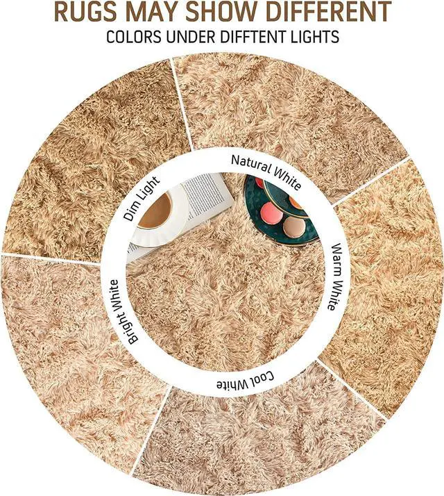 Alt view image 6 of 6 - Soft Area Rugs 3x5 for Living Room Bedroom, Washable, Light Tan