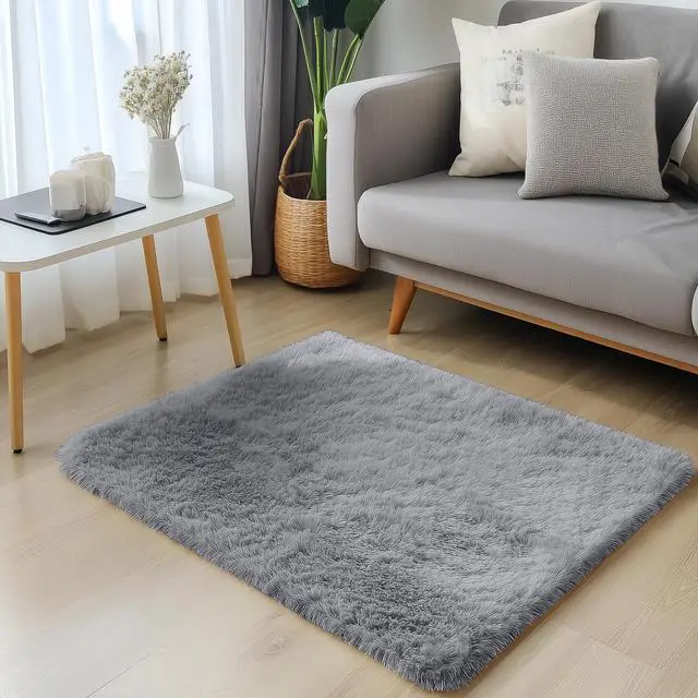 Alt view image 3 of 7 - Machine Washable Small Bedside Rug, Soft Fluffy Shaggy Entryway Throw Rugs for Bedroom, Living Room, Indoor Floor Carpet for Kids Girls Boy, Nursery Rooms, Home Decor Aesthetic