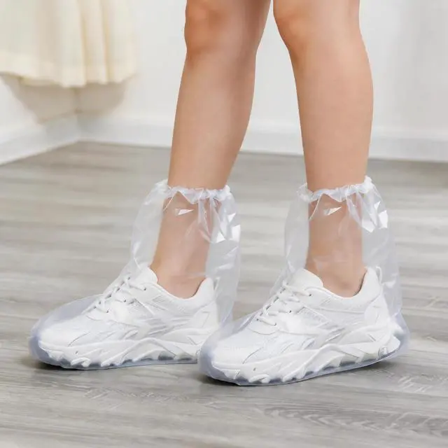 Main image of 40 Pcs Waterproof Shoe Covers Boot Covers For Rain Indoor Outdoor, Plastic Non Slip Shoes Protector For Men And Women,Thick And Durable Household Cleaning Foot Covers (Clear)