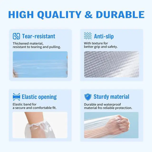 Alt view image 5 of 7 - 40 Pcs Waterproof Shoe Covers Boot Covers For Rain Indoor Outdoor, Plastic Non Slip Shoes Protector For Men And Women,Thick And Durable Household Cleaning Foot Covers (Clear)
