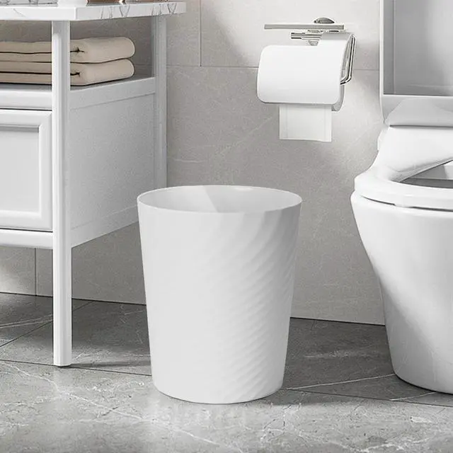 Alt view image 7 of 7 - Trash Can - Small Waste basketbin - 1.8 Gallon- for Office,Home,Bathroom,Kitchen - White
