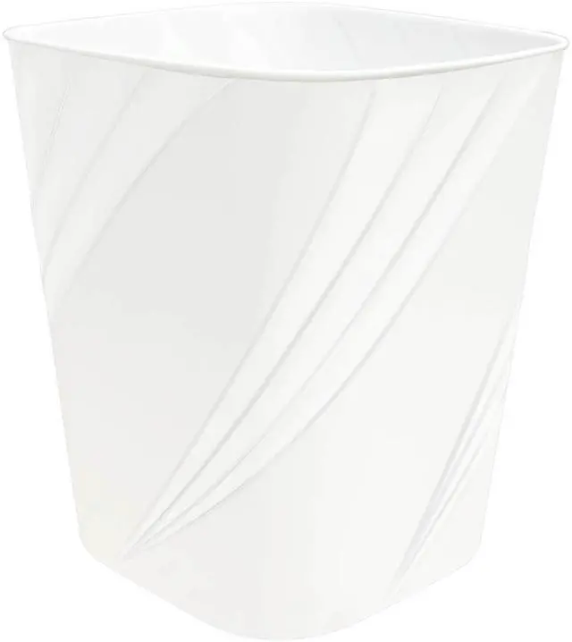 Main image of Small Plastic Trash Can Wastebasket Recycling Bin for Bathroom, Dorm, BedroomHome Office, Garbage Can for Bedroom, Kids Room (1, White)