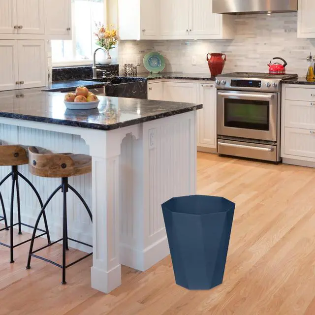 Alt view image 3 of 7 - Grip Small Trash Can - 1.8 Gallon - Blue - Waste Basket - Garbage Bin Bathroom,Kitchen,Office,Dormitory,Camping,Kids Room