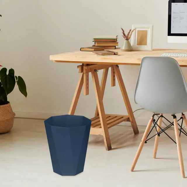 Alt view image 4 of 7 - Grip Small Trash Can - 1.8 Gallon - Blue - Waste Basket - Garbage Bin Bathroom,Kitchen,Office,Dormitory,Camping,Kids Room