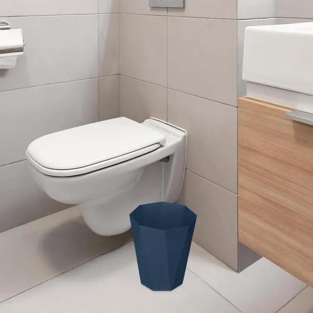 Alt view image 5 of 7 - Grip Small Trash Can - 1.8 Gallon - Blue - Waste Basket - Garbage Bin Bathroom,Kitchen,Office,Dormitory,Camping,Kids Room