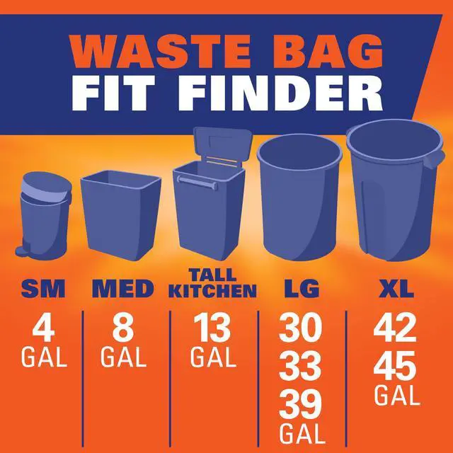 Alt view image 7 of 7 - Strong 13G Tall Kitchen Trash Bags, White, Unscented, 45ct