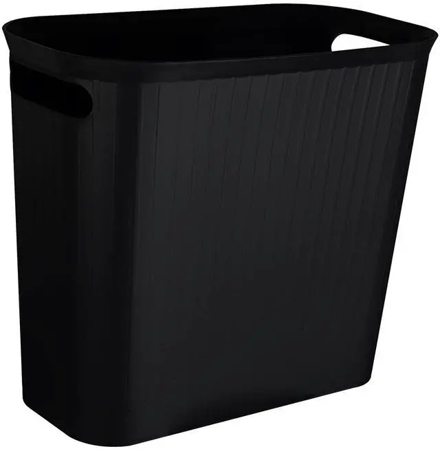 Main image of Small Bathroom Trash Can 3.5 Gallon Slim Plastic Garbage Can, Black