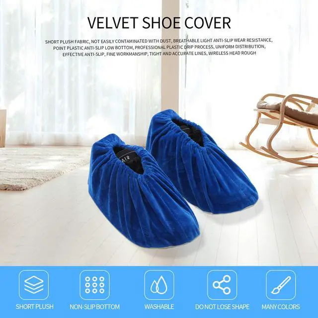 Alt view image 6 of 7 - 5 Pairs Reusable Non Slip Shoe Covers, Premium Soft Washable Thickened Boot Shoe Covers for Household, Office, Laboratory