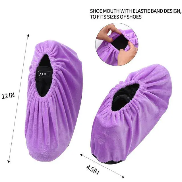 Alt view image 4 of 7 - 5 Pairs Reusable Non Slip Shoe Covers, Premium Soft Washable Thickened Boot Shoe Covers for Household, Office, Laboratory