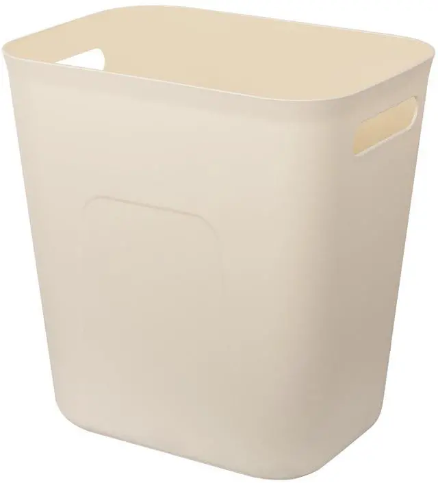 Main image of Plastic Small Bathroom Trash Can Wastebasket, 3.5 Gallon, Beige
