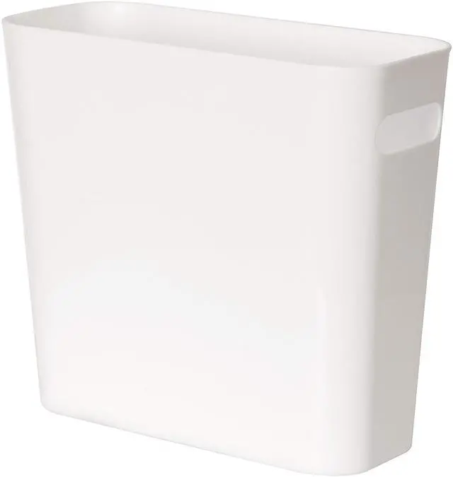 Main image of 1.5 Gallon Slim Trash Can, Plastic Garbage Container Bin, Small Trash Bin with Handles for Home Office, Living Room, Study Room, Kitchen, Bathroom (1 Pack White)