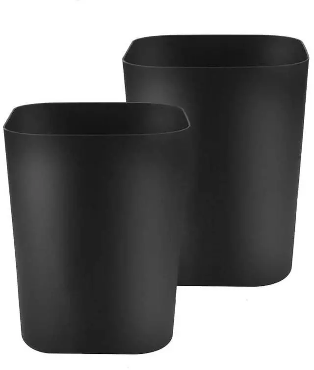 Main image of 2 Gallon Trash Can,Small Trash Can for Bathroom,Square Trash Bin Wastebasket for Bathroom Bedroom Kitchen Countertop Under Sink (2, Black)