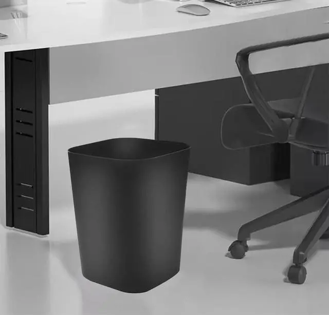 Alt view image 4 of 7 - 2 Gallon Trash Can,Small Trash Can for Bathroom,Square Trash Bin Wastebasket for Bathroom Bedroom Kitchen Countertop Under Sink (2, Black)