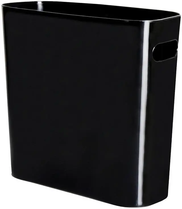 Main image of 1.5 Gallon Slim Trash Can, Plastic Garbage Container Bin, Small Trash Bin with Handles for Home Office, Living Room, Study Room, Kitchen, Bathroom (1 Pack Black)