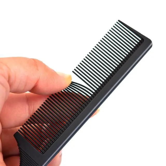 Alt view image 5 of 6 - 3 Pcs Rat Tail Combs Carbon Fiber Heat Resistant Teasing Hair Combs with Stainless Steel Pintail for All Hair Types (Black)