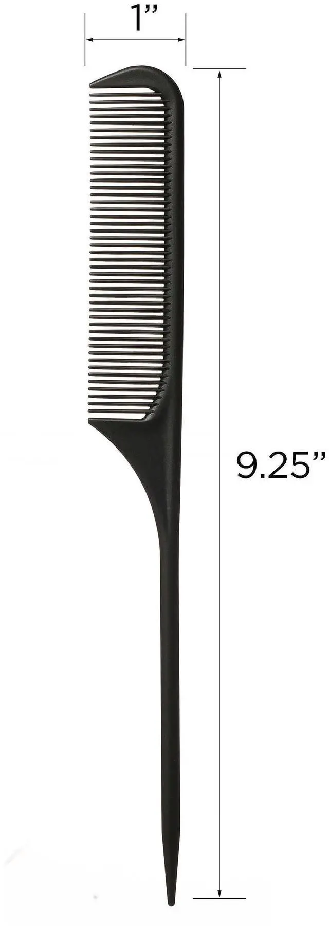 Alt view image 6 of 6 - Carbon Fiber Rat Tail Comb For Hair Sectioning, Teasing, Style Prepping, Detangling, Grooming - Anti Static & Heat Resistant, Professional Quality Black