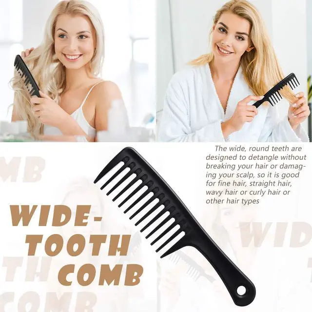 Alt view image 6 of 6 - 3 Pieces Hair Pick Comb Wide-tooth Afro Comb for Men Detangling Styling Set, Carbon Fiber Pick Barber Brush Tool for Beard, Long, Thick, Curly Afro Hair