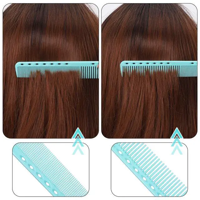 Alt view image 4 of 7 - 6 Pcs Carbon Fiber Cutting Comb Set, Professional Heat Resistant Barber Combs, Fine Tooth Anti-Static Hair Styling Comb for Salon Hairdressing for Men Women and Home Use (5 Colors)