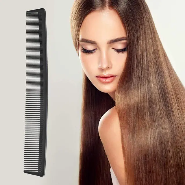 Alt view image 6 of 6 - 3 Pack Fine and Wide Tooth Hair Comb, Professional Women and Men Black Carbon Barber Fiber Cutting Comb, Heat Resistant Tool for All Hair Types Salon Hairdressing Styling