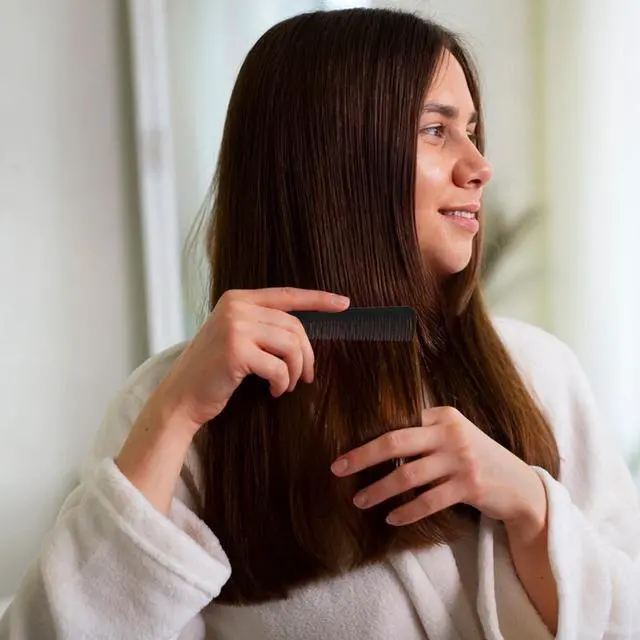 Alt view image 7 of 7 - Premium Carbon Fiber Barber Combs, Taper Comb for Men, Women & Hair Stylists - Heat Resistant & Fine Tooth - Salon Quality