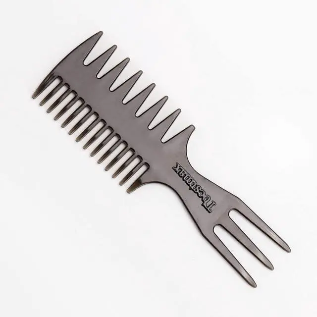 Alt view image 4 of 7 - Hair Comb Styling Set Tail Combs Double Side Brushes Afro Pick Pik Comb African American Hair Brush Barber Accessories Black-2Pcs