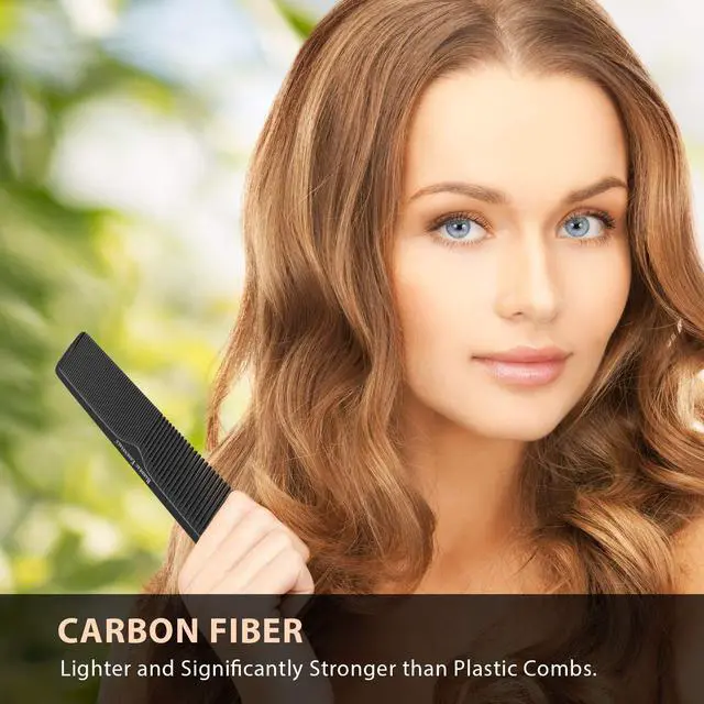 Alt view image 3 of 7 - Hair Cutting Comb - Professional 8.75 Black Carbon Fiber Anti Static Chemical And Heat Resistant Hair Combs For All Hair Types For Men and Women