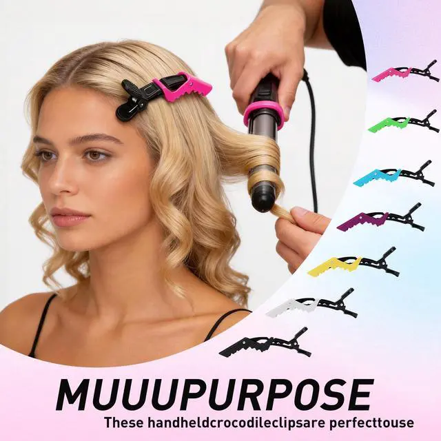 Alt view image 2 of 7 - 10Pcs Rat Tail Comb Hair Clips Set:3 Anti-Static, Heat-Resistant Carbon Fiber Parting Comb and 7 Sectioning Hair Clips Suitable for Precision Sectioning, Coloring, Braiding, and Daily Styling(Black)