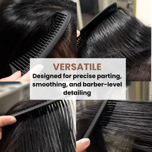 Alt view image 4 of 7 - Carbon Fiber Styling Comb, Anti Static Hair Comb for Men & Women, Detangling & Frizz Control, Heat Resistant Comb for Straight, Curly, Thick & Wavy Hair