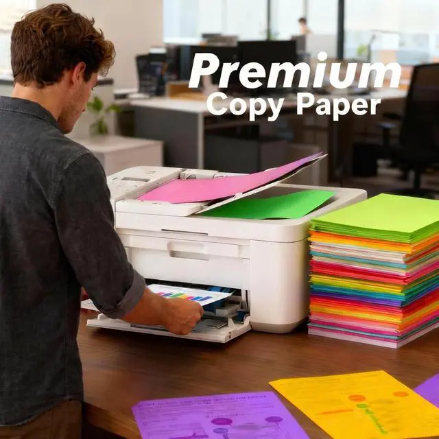 Alt view image 6 of 6 - Colored Paper 100 Sheets, Construction A4 Copy Paper for Craft Art Drawing