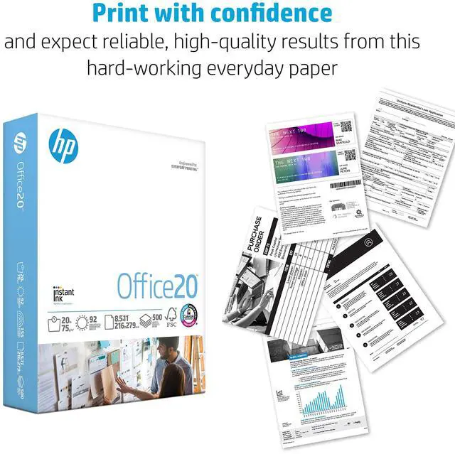 Alt view image 3 of 6 - | 8.5x11 Paper |Office 20 lb | 1 Ream - 500 Sheets | 92 Bright | Made in USA - FSC Certified | 112150R