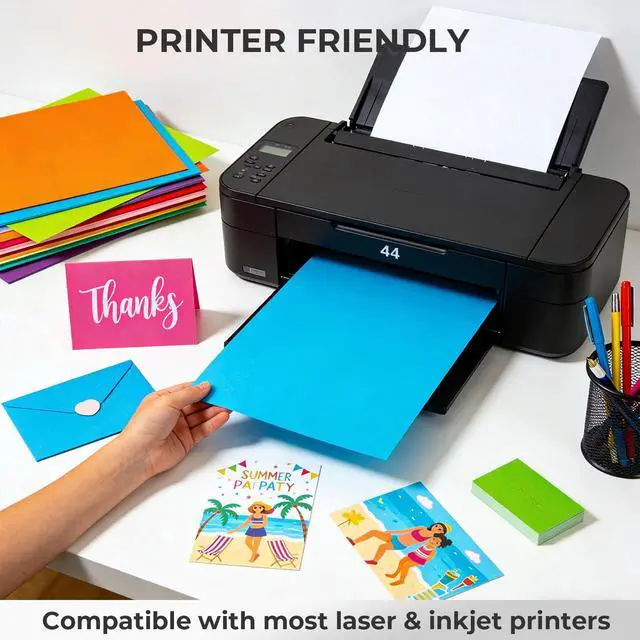 Alt view image 3 of 7 - 40 Sheets Colored Cardstock, 8.27" x 11.7" (A4 Size), 180GSM/65LB
