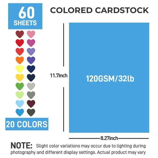 Alt view image 7 of 7 - 60 Sheets Colored Craft Paper, 8.27" x 11.7" (A4 Size)