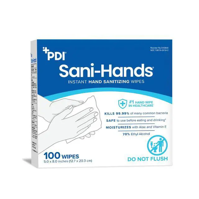 Alt view image 4 of 6 - Sani-Hands Hand Sanitizer Wipes 100 Packets Per Box