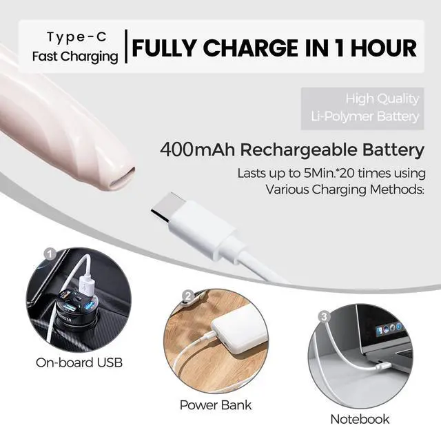 Alt view image 7 of 7 - Heated Eyelash Curler, S600 Rechargeable Heated Lash Curler, Eyelash Curler Heated in 8s for Women 24 Hs Lasting Natural Makeup (Pink/Silver, 148MM)