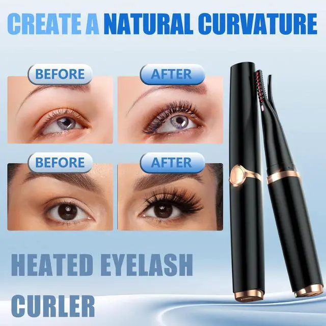Alt view image 3 of 6 - Heated Eyelash Curlers - 2 in 1 Clip- Type Heated lash Curler Best Seller Electric Eyelash Curler 3 Temp Settings for Makeup Tools USB Rechargeable Natural Curling 24H Long Lasting B2-4